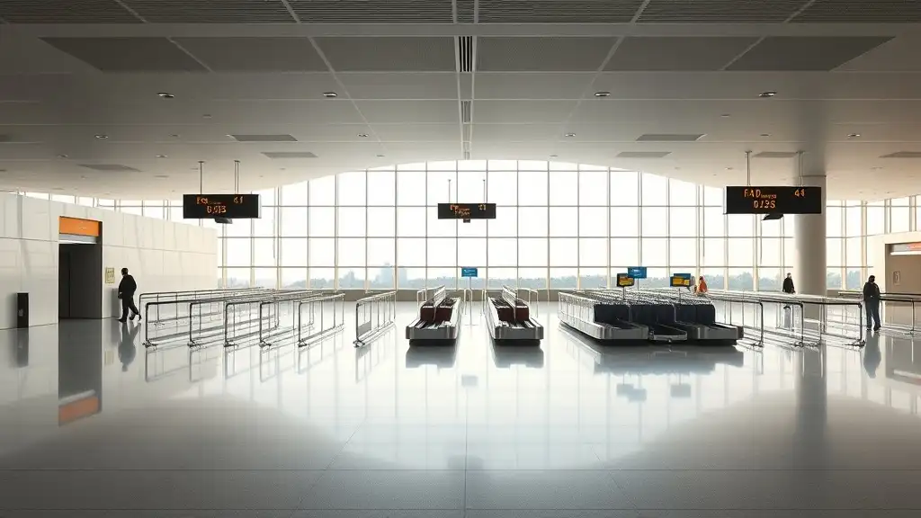 Quiet arrivals area at Paros Airport (PAS)